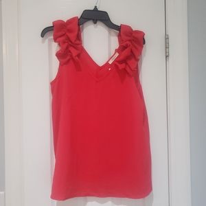 Entro Red Ruffle tank